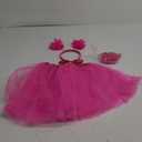 Sucrain Tutu Costume Accessories Set, Spirit Day Pom Pom Headband Necklaces Heart Sunglasses Tutu Wear for Women Party