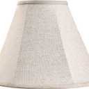 GO&SO Small Beige Lamp Shade for Table Lamps-Bell Bedside Lampshade-5.9x13.4x10.6inch (Spider) Natural Linen Lampshades Replacement -Traditional Empire Shade Style with Elegant- Assembly Required