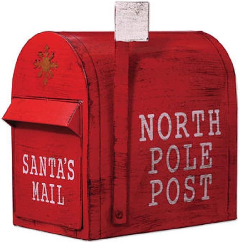 Sunset Vista 15387 North Pole Mailbox, 12-inch Height, Red