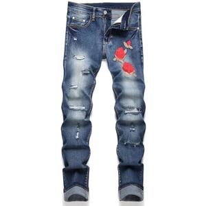 OIIIO Men's Athletic Fit Jeans Denim Pants, Size 40, 24014 Blue