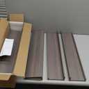 upsimples Floating Shelves for Wall, 23.6 Inch Shelves for Decor Storage Set of 6, Wall Mounted Wood Shelf for Bedroom, Living Room, Bathroom, Kitchen, Long Picture Ledge Shelves, Grey