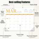 3 x GuassLee Desk Calendar 2026, 18-Month Hanging Desk/Wall Calendar From 2026 Jan-2027 Jun, 14" X 11" Monthly Planner with Thick Paper For Office Home School Desk Organizing