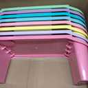 Beeveer 8 Pcs Kids Lap Desk Tray Bulk 19.7x9.6x7.1in Portable Lap Tray for Kids Plastic Lap Table with Side Storage Space for Bed Classroom Laptop Children Car Activity Eating Floor (Pastel Color)