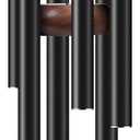 Bursvik Large Aluminium Wind Chimes 37" to Create a Zen Atmosphere Suitable for Outdoor, Garden, Patio Decoration. Classic Black Wind Chime with Wind Catcher Suitable as A Gift for Mom Neighbor Unisex