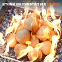 Stanbroil Ceramic Balls - 3 Round Fire Stones for Fire Pit Fire Bowl and Fireplace - Set of 15, Beige