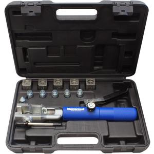 Mastercool 72480 Hydraulic an Flaring Tool Kit  37 & 37 Double Flares for an Fittings, Aviation & Specialty Automotive  Works with Steel & Light Stainless Tubing  Includes Hydraulic Ram & Dies