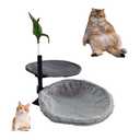 Desk cat Bed Chair 360 Rotation Adjustable Desktop Attachment Cat Height Comfortable Elevated Nest for Home Furniture Office Spinnable Indoor Mounted Work Accessories Supports up to 50lbs(C)