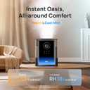 DREO 8L Smart Humidifiers for Bedroom 600ft, 80H Runtime Warm&Cool Supersized Mist Humidifier for Large Room Indoor, Quiet Whole House humidifier for Baby, Plants, with Alexa/Google, Black, HM717S