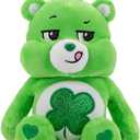 Care Bears 9" Bean Plush (Glitter Belly) - Good Luck Bear - Soft Huggable Material!
