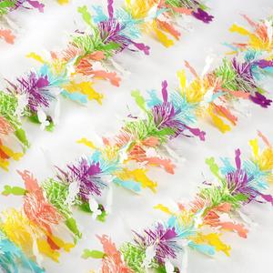66Ft Easter Tinsel Garland Decorations Colorful Twist Garland for Tree with Gorgeous Bunny Carrot Designs Spring Pastel Hanging Ornaments for Home Indoor Outdoor Parade Floats Party Decor Supplies