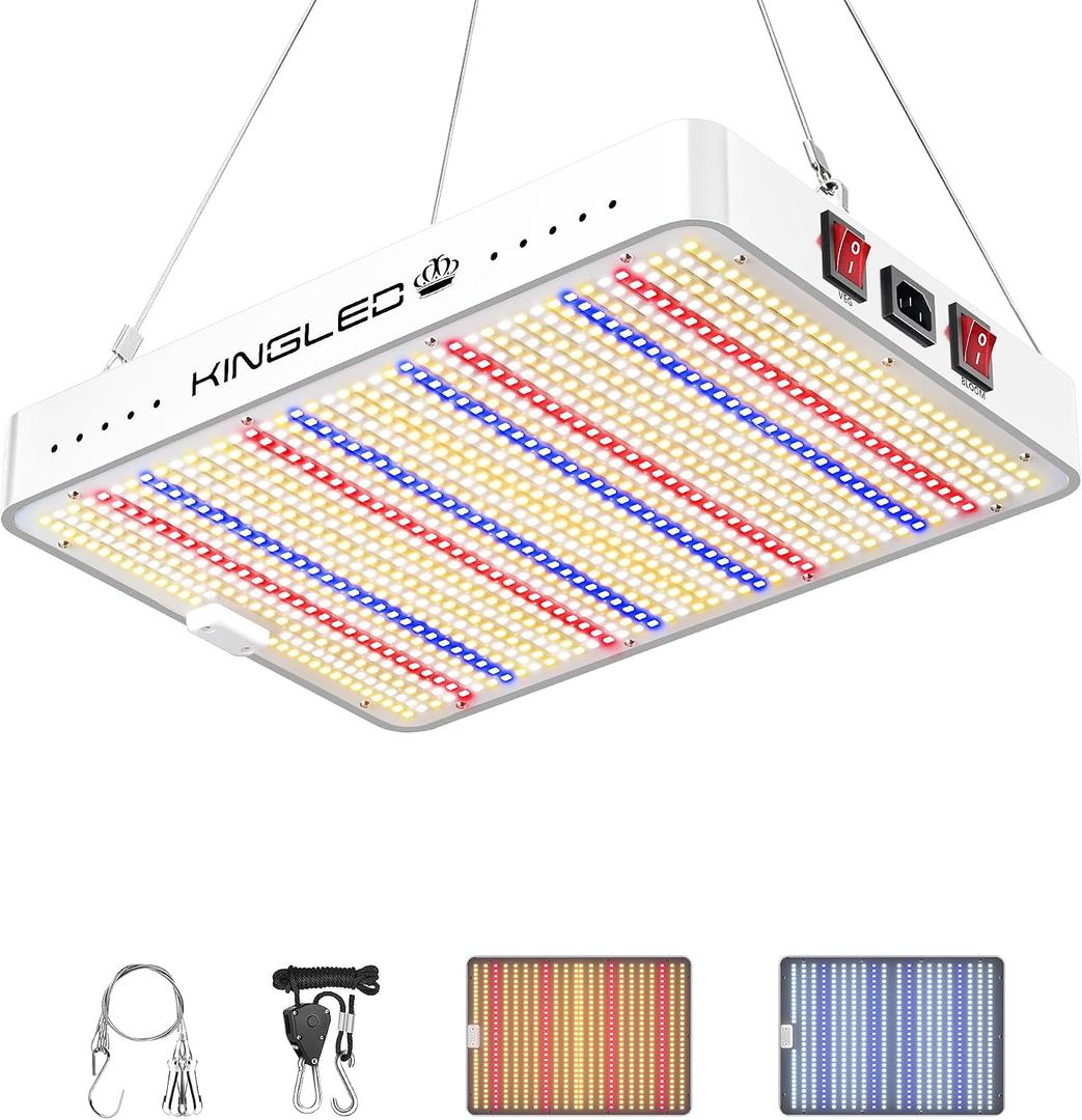 KingLED KING2000 Grow Light for Indoor Plants, Fits 3x3, 3x4 & 3x5 ft Tents