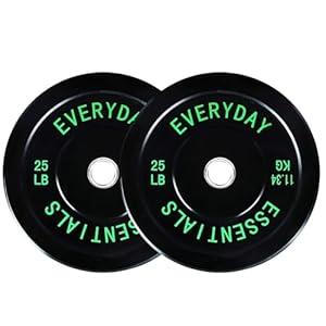 2-Inch Olympic Bumper Plates, Perfect Weight Plates for Weightlifting and Strength Training, Multiple Weights 
