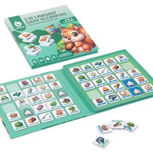 Magnetic Memory Matching Games for Toddlers Ages 3 +,Travel Games for Kids, Fun Educational Toys for Summer Camp & Road Trips.