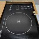 14" Portable Infrared Burner 3500 Electri Burner with 3 Hours Timer-Electric Hot Plate Touch Control Panel Adjustable Heating Power Glass Plate Electric Cooktop for Cooking (Black)