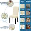 Chair Covers, Stretch Dining room chair covers set of 4, Removable Washable Chair Covers for Dining Chairs, Dining Chair Slipcovers for Dining Room, Hotel, Ceremony, .Beige
