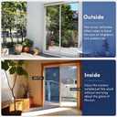 Coavas One Way Privacy Window Film, Sun Blocking Reflective Window Film See Out Not in, Heat Control Window Tint for Home, Anti UV Static Cling for Windows Glass Door (Blue, 29.5 x 78.7 inches)
