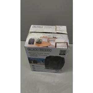 BLACK+DECKER Personal Ceramic Heater, Space Heater for Office Desk, Home Office & Personal Use Desk, 2 Heat & Fan Only Settings, Adjustable Thermostat, BHDC201, Black