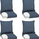 Arden Olefin Outdoor Foam Deep Seat Cushion Set (4-Pack), 24x24, Premium High-Density Foam, Never Flattens, Weather-Proof for Patio Chair Sofa Couch, Denim Alair