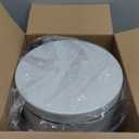 Cesun 1.2 Gallons Small Trash Can with Lid, White Bathroom Garbage Can with Foot Pedal, Mini Round Wastebasket for Bathroom, Bedroom, Office, 4.5 Liters / 1.2 Gallons, White