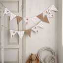 2 Pcs We Can Bearly Wait Banner Neutral Bear Garland Banner 9.2ft Boho Bear Baby Shower Decor Brown Gingham Fabric Pennant Flag Garland for Gender Reveal Birthday Nursery Room Decor