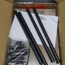 HOOBRO End Table, Small Side Table, Nightstand with 2-Layer Storage Shelves, Sofa Table for Small Spaces, Living Room, Bedroom, Stable Frame, Easy Assembly, Greige and Black BG09BZ01