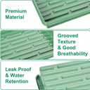 June Fox 60 Pcs Square Nursery Pots for Plants, 5 Pcs Seed Starter Tray Kit, Small Seedling Pots 4 Inch with 60 Plant Tags, Seedling Trays (Green)