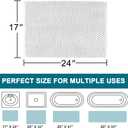 Turquoize Bathroom Rugs Non-Slip Chenille Bath Mat for Bathroom 17 x 24 Inches Extra Soft and Absorbent Shaggy Rugs, Machine Washable Perfect for Bathtub and Shower Floor, 24" X 17", White