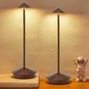 Portable Led Cordless Lamp Table Light 2 Pack, Rechargeable 6000mAh Battery Outdoor Table Lamp for Dinning Restaurant Patio Bedroom Camping, IP54 Waterproof, Dimmable