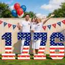 4th of July Decorations, 250th Anniversary Decor, 3FT 1776 Marquee Numbers with 8 Lights, America Patriotic 250 Independence Day Centerpieces Yard Signs for Party Home Porch Indoor Pack of 4