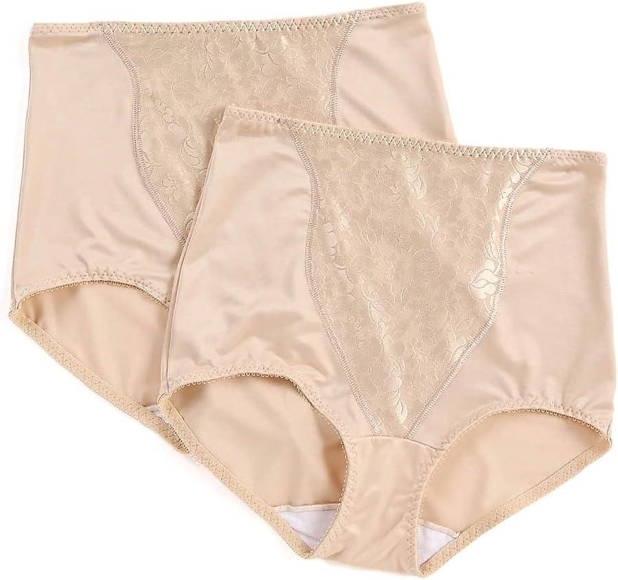 Bali Womens Shapewear Double Support Light Control Brief with Lace Fajas 2-Pack DFX372 (Large, Soft Taupe)