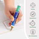 Grout Pen Beige Tile Paint Marker: Waterproof Grout Paint, Tile Grout Colorant and Sealer Pen - Beige, Narrow 5mm Tip (7mL) - 3 Pack