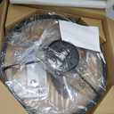 Fszdorj 20'' Ceiling Fan with Light and Remote,Balck Low profile Fandelier