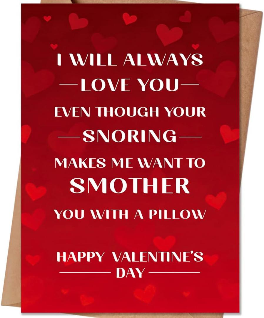2 x Valentines Day Gifts for Him, Valentines Day Card Gift for Husband Men, Funny Valentine's Day Card for Him, Mens Valentines Day Gifts (QQ-146)