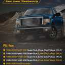 Door Lower Weatherstrip(4PCS), Front & Rear Rubber Door Seal Trim Set, Compatible with 1999-2016 Ford F250 F350 F450 F550 Super Duty Crew Cab, #F81Z-2520758-AA 1C3Z-26253A24-A, Doors Weather Stripping