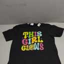 This Girl Glows Colorful Groovy for Kids Girls Women T-Shirt, M
