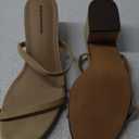 The Drop Women's Avery Square Toe Two Strap High Heeled Sandal 7.5