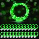 AIKEI 24 Pack LED Fairy Lights Battery Operated, String Lights Waterproof 7 Feet 20 Led Firefly Starry Lights for Wedding Party Bedroom Garden Christmas Decoration Green