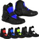 Motorbike Boots Waterproof Motorcycle Boots Men's Motorcycle Shoes (Blue, 14, US Footwear Size System, Adult, Men, Numeric, Medium, 14)