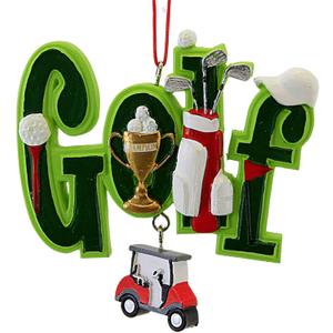 Kurt S. Adler Golf Christmas Ornament 3.5 Inches