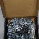 2 Inch 50-Pack,Sturdy and Durable L Shape Galvanized Metal suitbale for 1/4 and 1/8 Pegboard Hooks with Rubber Tipped,Pegboard Hooks for Garage,Office,Kitchen,Store(Silver)