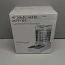 Dog Cat Water Dispenser: 8L White Upgraded Gravity Feeder with Stainless Steel Bowl - BPA-Free Large Capacity for Medium/Large Pets - Indoor & Outdoor Use