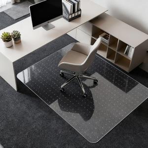 Kuyal Desk Chair Mat for Carpet, 30'' x 48'' Rectangle Transparent Mats