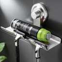DELITON Razor Holder for Shower Wall, Heavy-Duty Suction Cup Hooks for Razor, Towel, Loofah, Removable Damage-Free Stainless Steel Shaver Holder Inside Shower