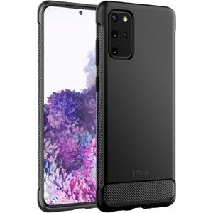 JETech Slim Fit Case for Samsung Galaxy S20 Plus / S20+ 5G (2020), Thin Phone Cover with Shock-Absorption and Carbon Fiber Design (Black)