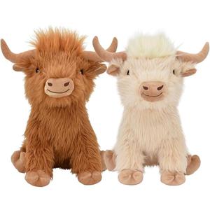 MULTIPETJumbo Highland Cow Size 8" (Assorted Colors) Dog Toy