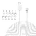 Power Cable Compatible with Google Nest Cam Power Cable 23FT Weatherproof Charging Cord with Power Adapter for Nest Cam Outdoor/Indoor (Battery 2nd Gen) - 5V 2A Outdoor Charger Cable