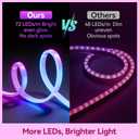 LED Neon Lights, 16.4FT RGB Neon Rope Lights App Control,IR Remote,Music Sync,IP67 Waterproof,Flexible DIY Design for Bedroom,Living Room,Gaming Room,Party,Outdoor,Christmas Decor