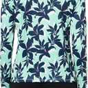 Stella Parker Womens Long Sleeve Quarter Zip Tennis-Golf Polo Top- UPF+, Quick Dry, Moisture Wicking (X-Small, Teal Navy)