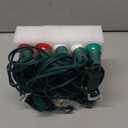 25Ft Red White and Green Christmas Lights,C9 Outdoor Christmas Lights with 26 Incandescent Bulbs(1 Spare),Extendable C9 String Lights Green Wire for Tree Xmas Roofline