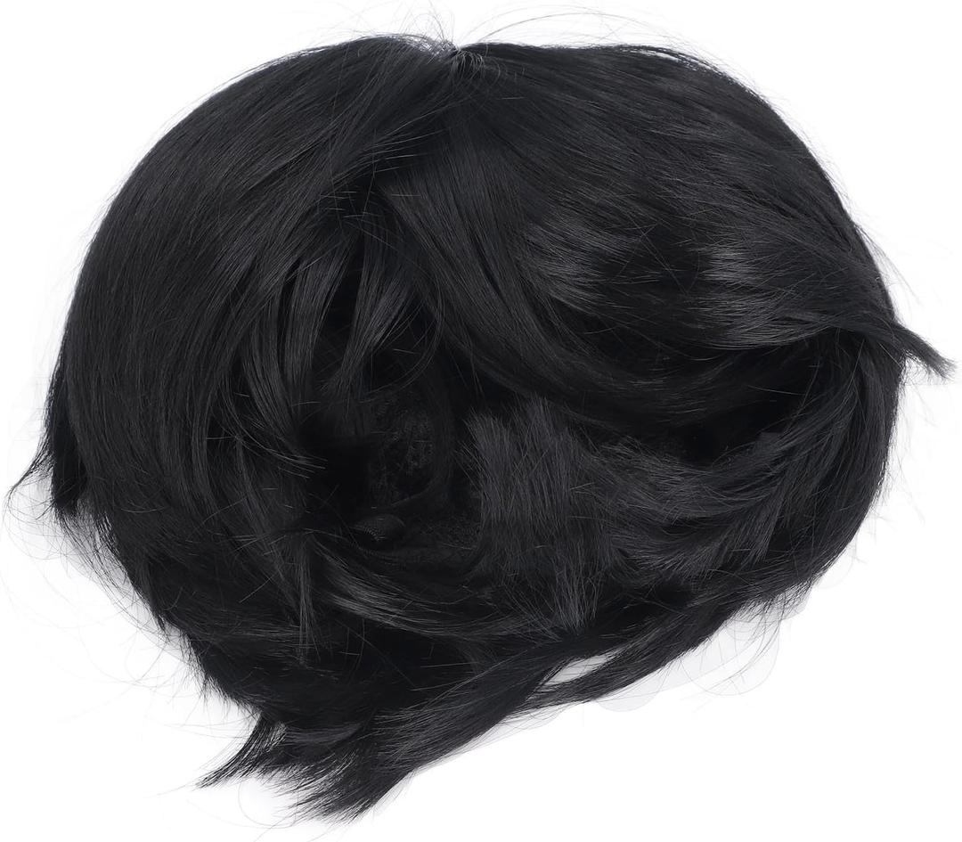 Men's Cosplay Wig Short Synthetic Hair Toupee, Stylish Party Costumes, Tousled Texture, High Temperature Fiber Material (High Temperature Wire)